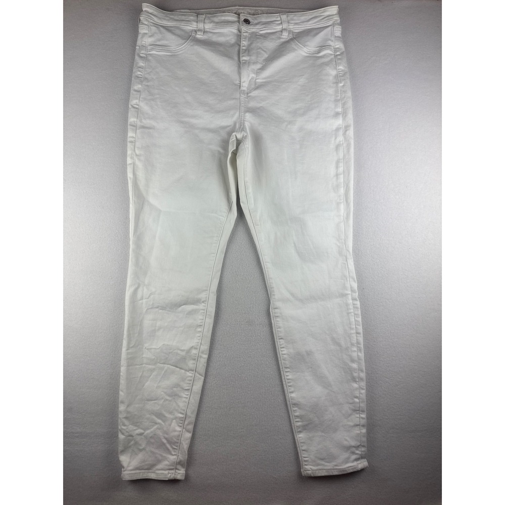 American Eagle White Super High Rise Jegging Next Level Stretch Jeans 20L Casual